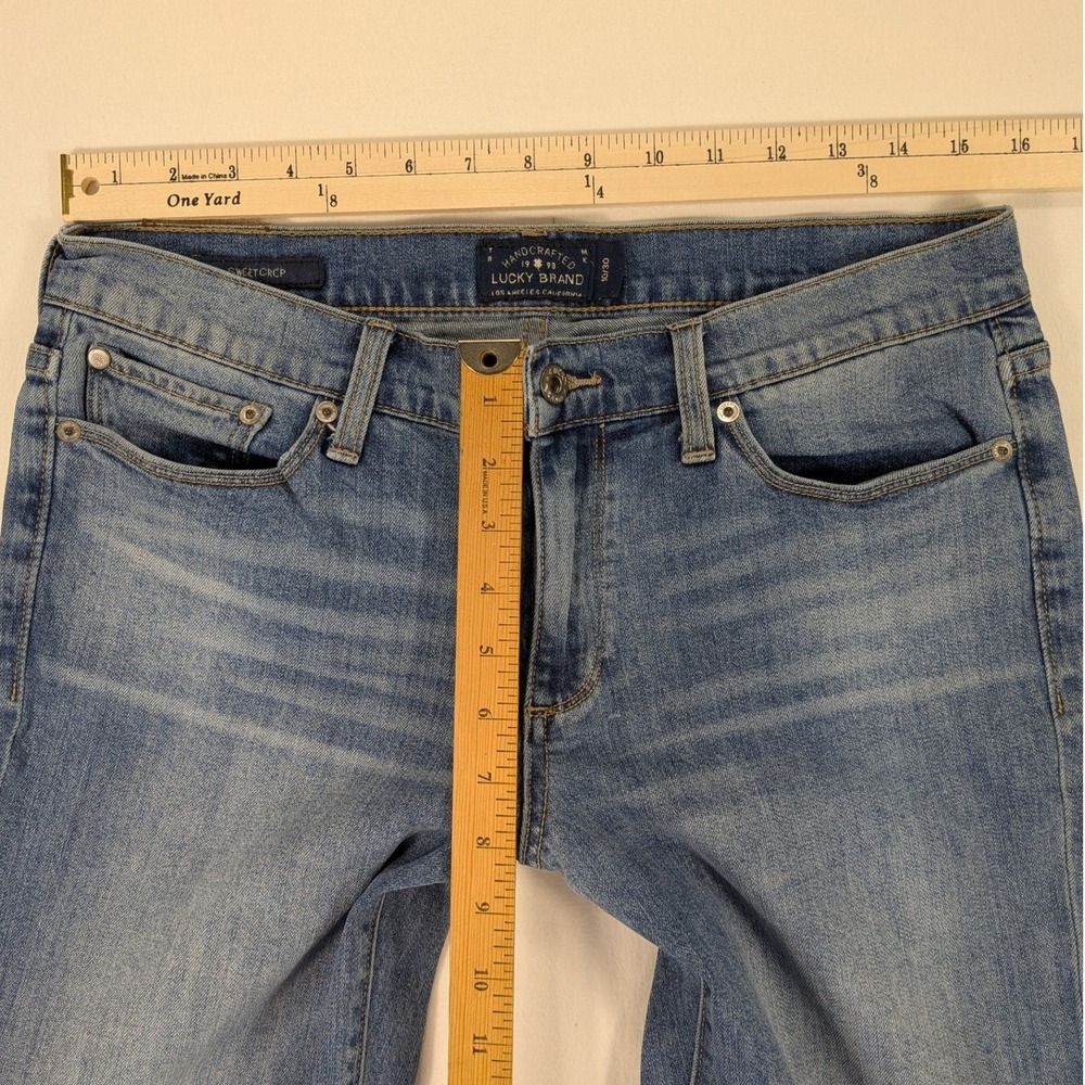 Lucky Brand Jeans Women's 10 Sweet Crop Stretch Denim Mom Boyfriend Straight y2k - Picture 11 of 12